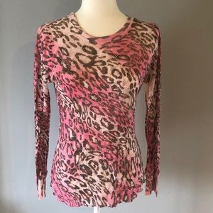 Cache leopard print top